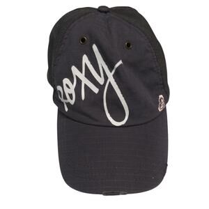 Roxy Charcoal Gray Adjustable Baseball Cap Distressed Casual